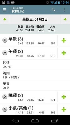 FatSecret(卡路里计算)