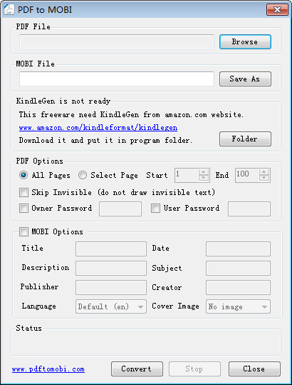 PDF to MOBI(pdfתmobi) v1.3��ɫ��