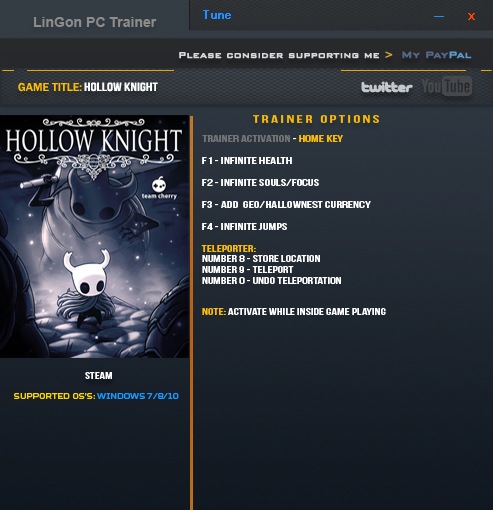 空洞骑士游戏九项修改器