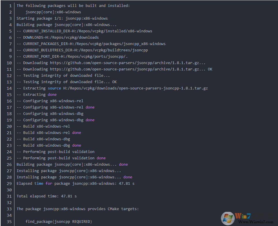 Vcpkg�����а��������� ��ɫ��Ѱ�