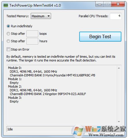 TechPoweUP Memtest64(�ڴ�����⹤��) ��ɫ��Ѱ�
