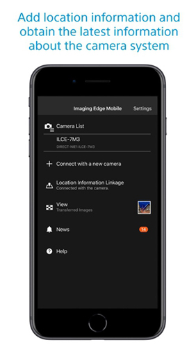 索尼相机Imaging Edge Mobile