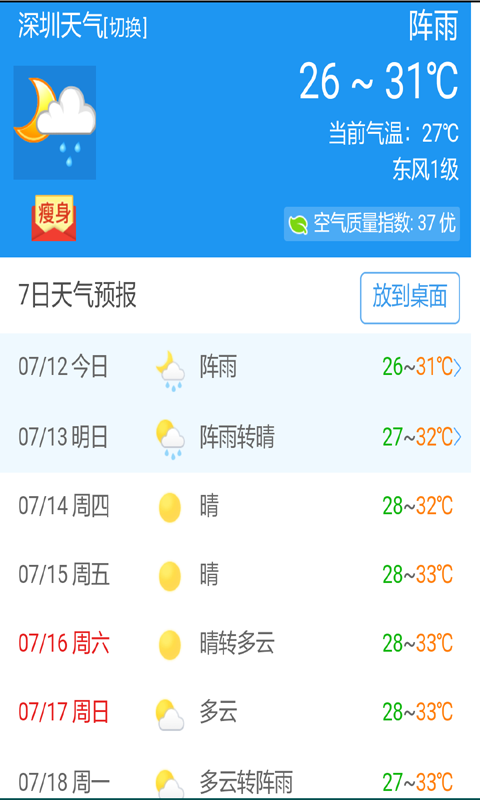 15天天气预报