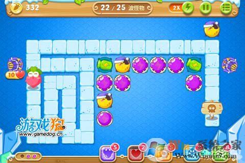 保卫萝卜2第35关攻略 水晶萝卜需打两次9