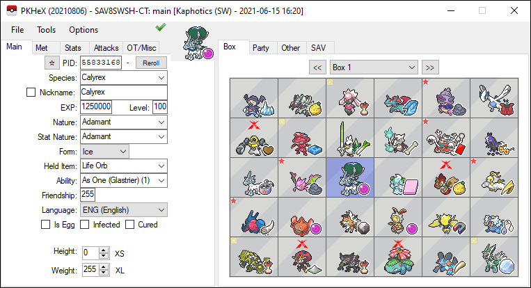 PKHeX�޸���(�����δ浵�޸���) V21.10.01��ɫ������