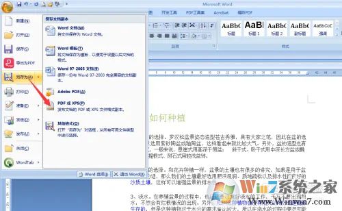 Word2007文档怎么样转成PDF