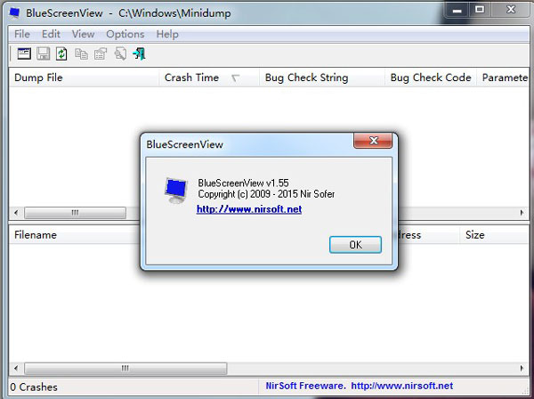 BlueScreenView��Ѱ� v1.55���°�