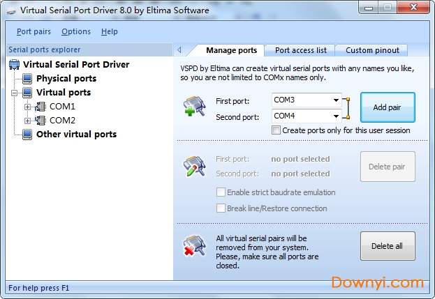 ���⴮��VSPD(ȫ��:Virtual Serial Port Driver 8) V8.0.412��ɫ������