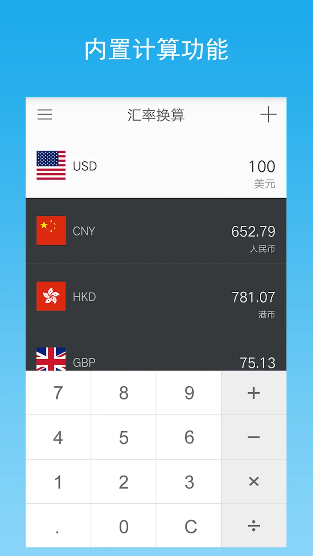 美元人民币汇率换算工具