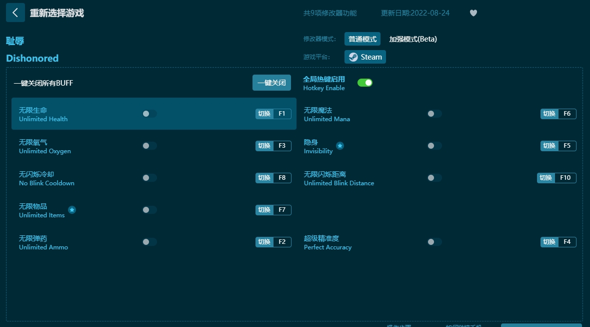耻辱九项修改器