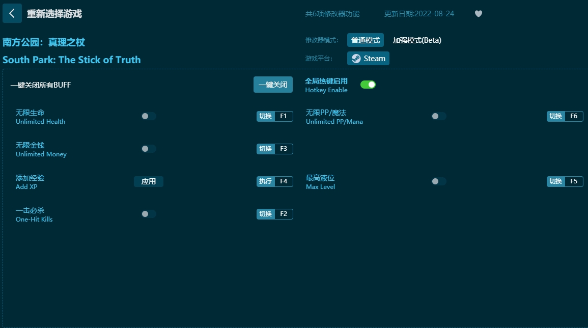南方公园:真理之杖六项修改器
